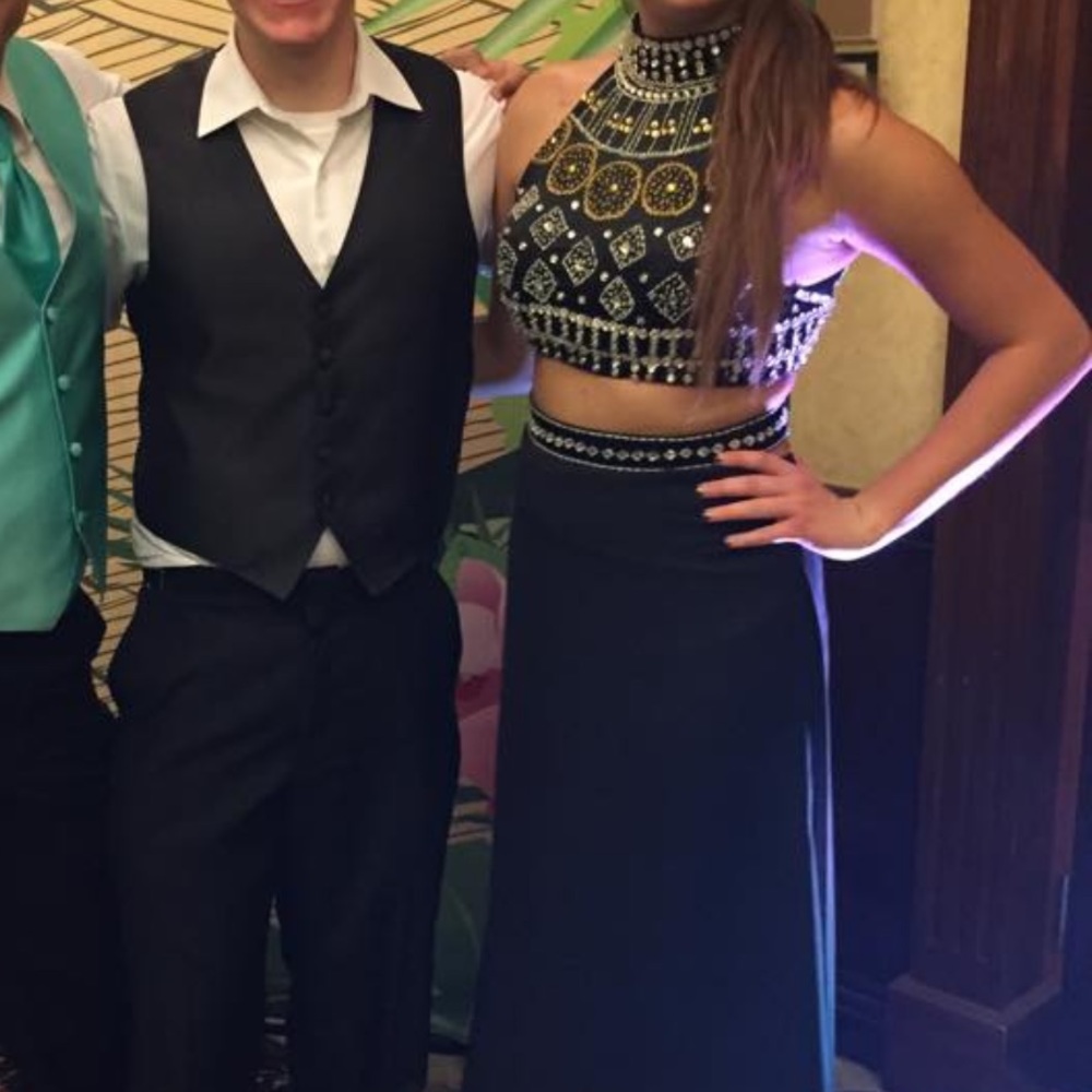 2 piece prom dress